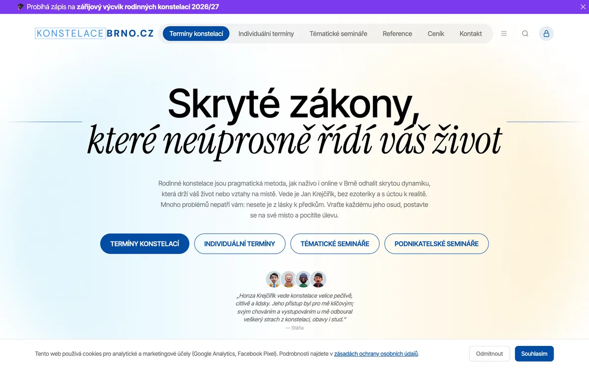 Náhled webu konstelacebrno.cz