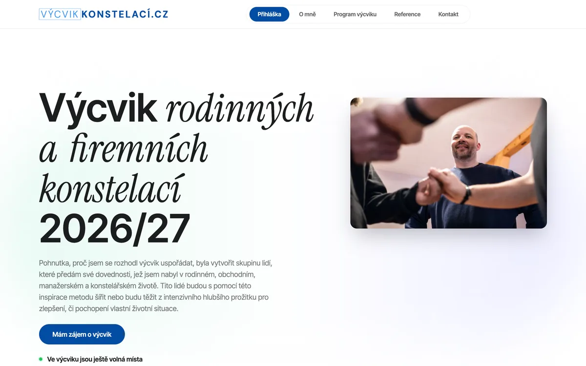 Náhled webu vycvikkonstelaci.cz